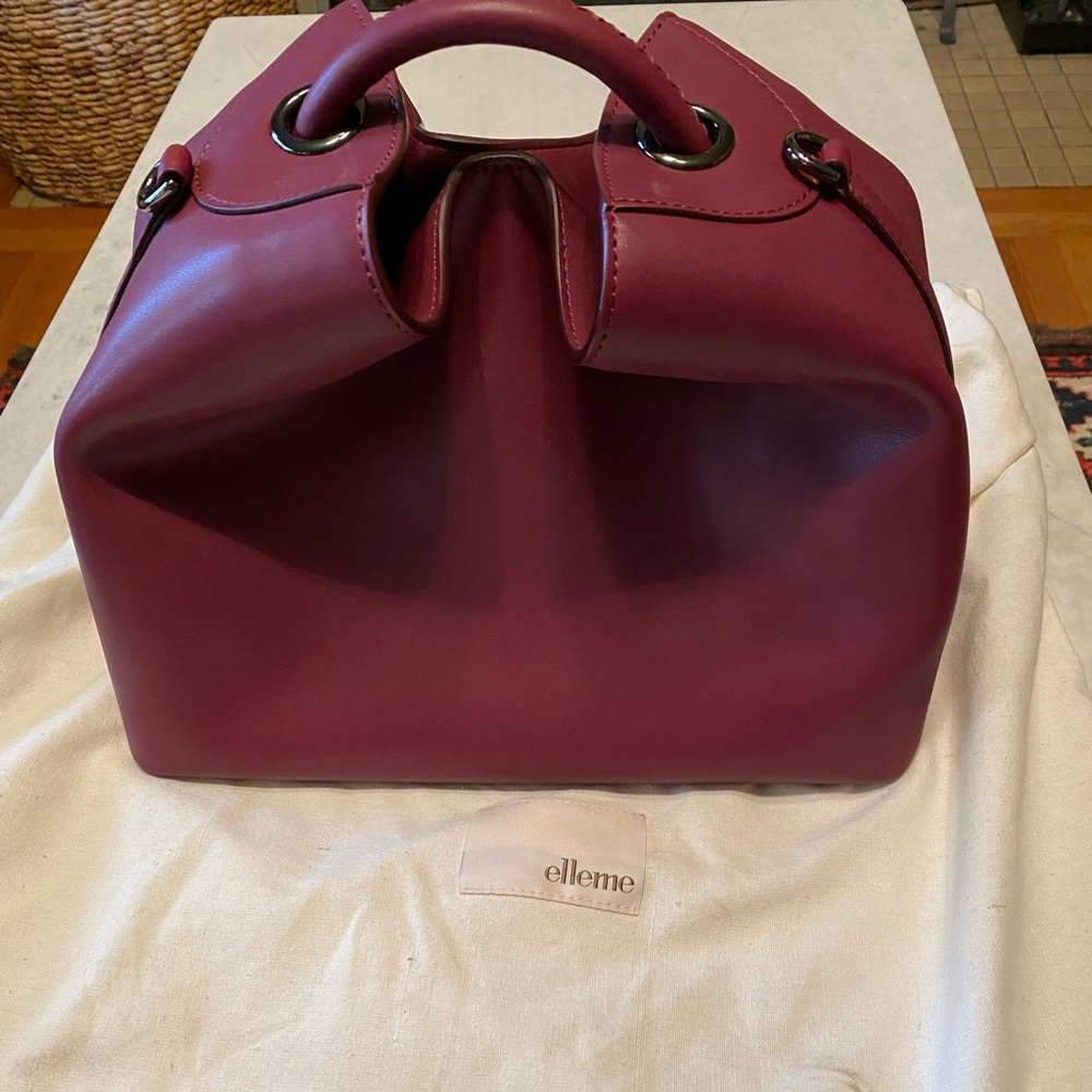 Elleme Raisin Bag Burgundy. Brand New